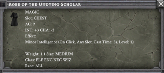 ROBE OF THE UNDYING SCHOLAR item card